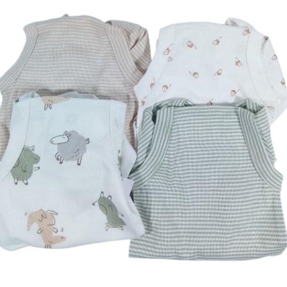 Newborn Carter's 4-Pack Long Sleeve Patterned Bodysuits -  Newborn - NWT - Picture 2 of 2